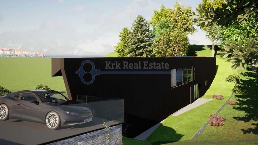 VRBNIK-TERRENO EDIFICABILE CON PROGETTO PER UNA VILLA DI LUSSO