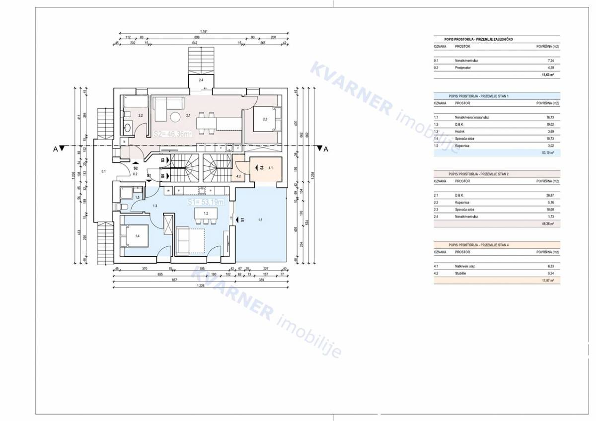 Appartamento Malinska, 46m2