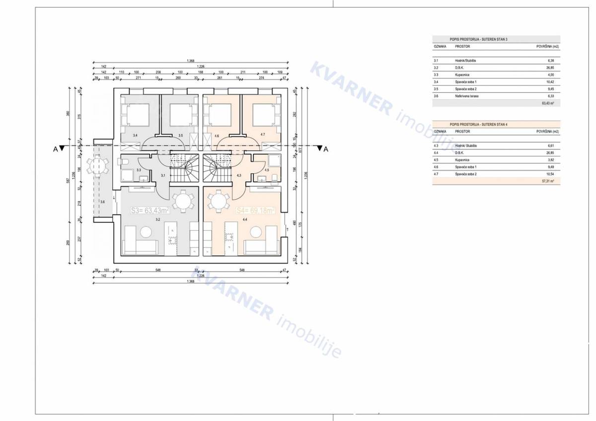 Appartamento Malinska, 69m2