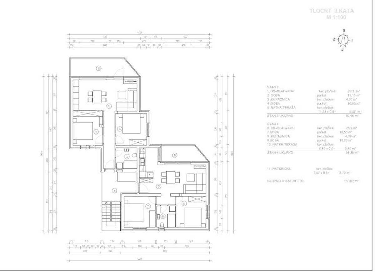 Appartamento Njivice, 54,38m2