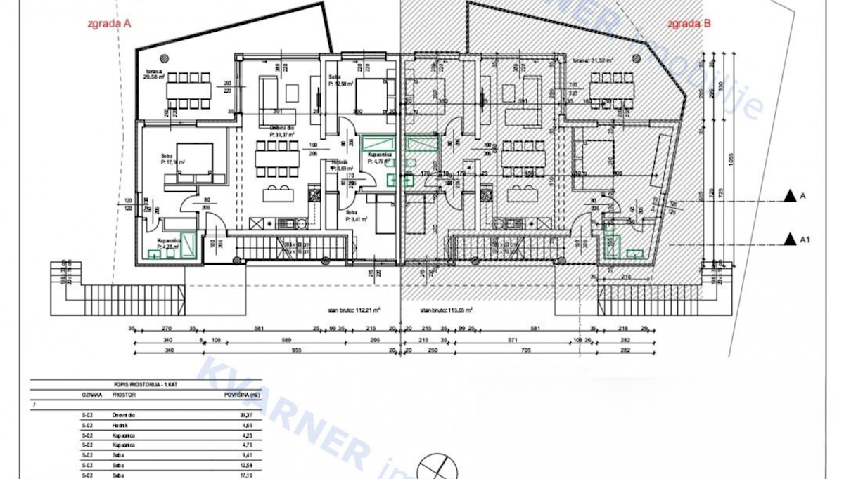 Appartamento Punat, 214,07m2