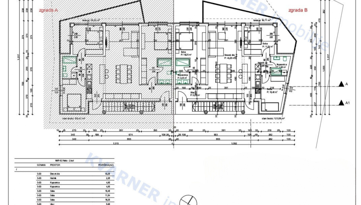 Appartamento Punat, 214,07m2