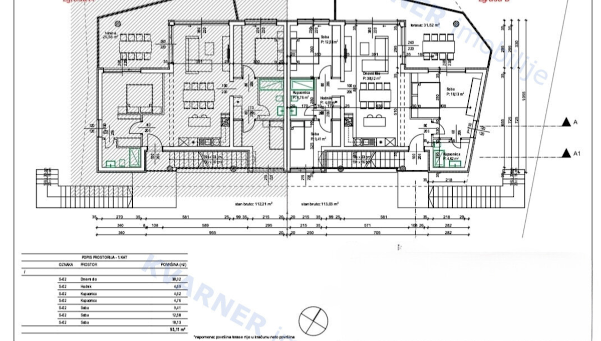 Appartamento Punat, 214,07m2