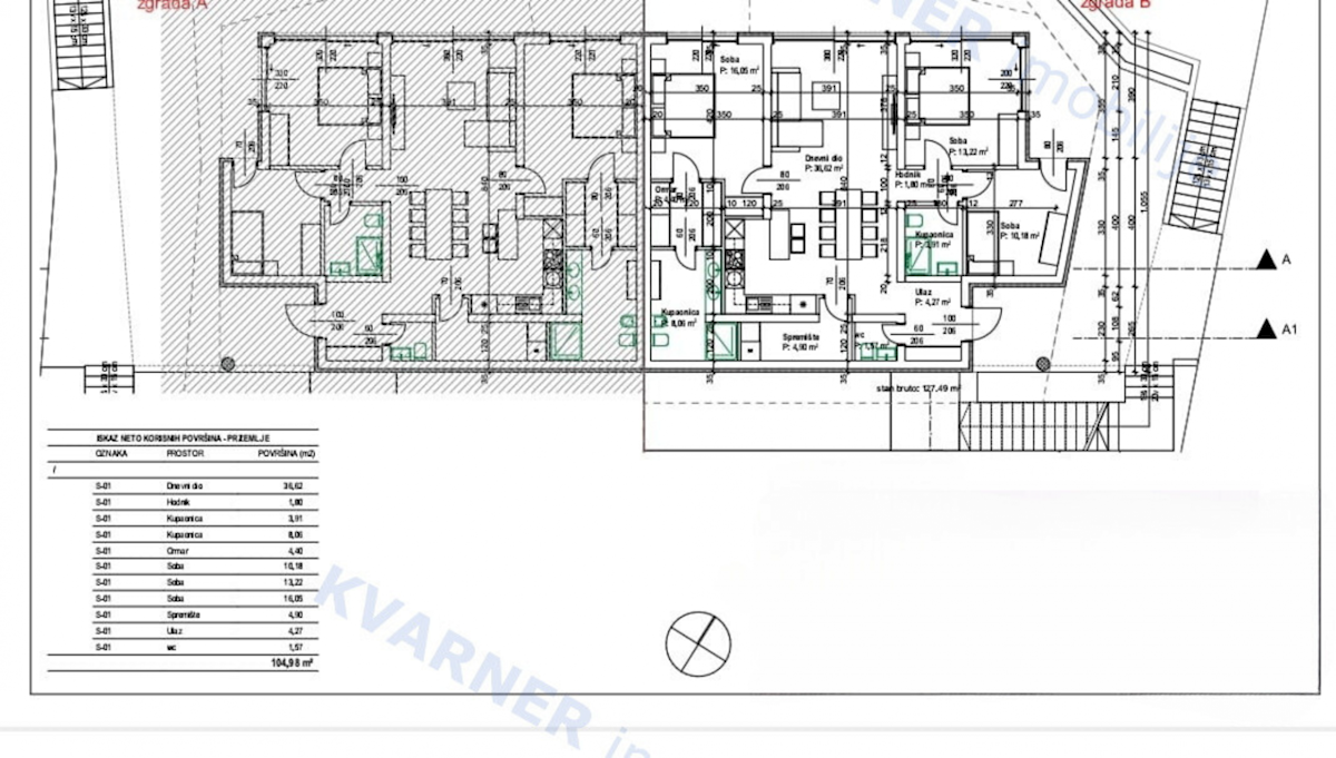 Appartamento Punat, 214,07m2