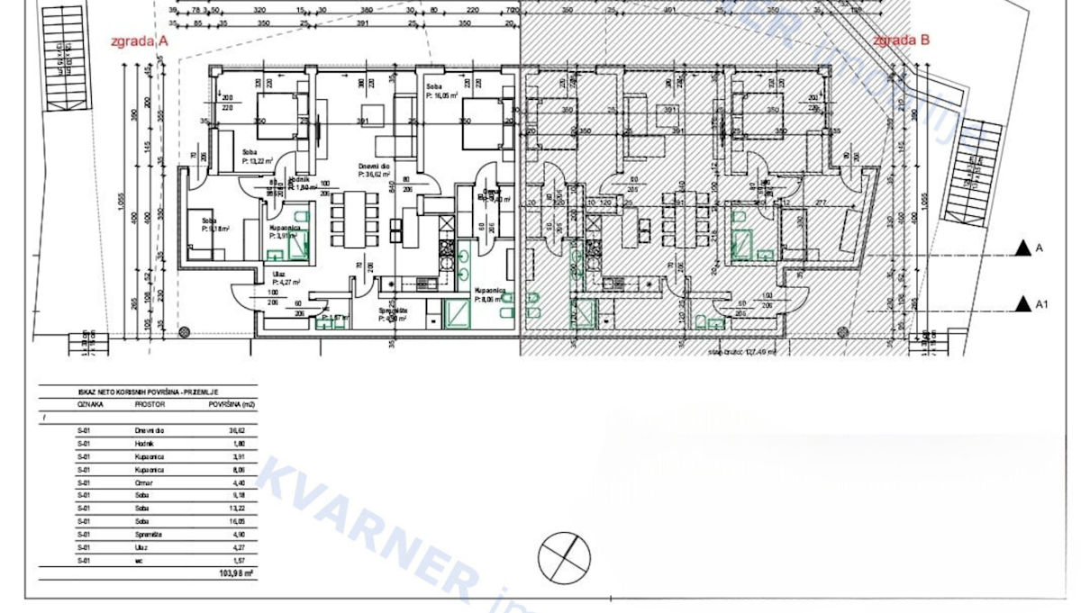 Appartamento Punat, 214,07m2