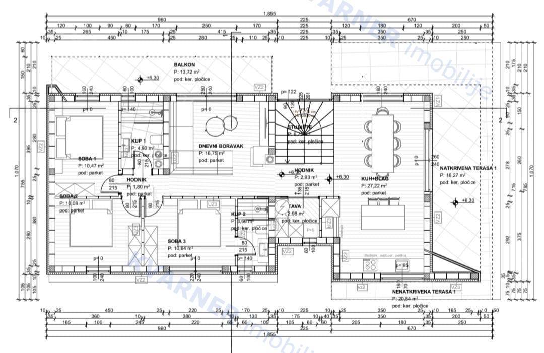 Appartamento Krk, 148m2