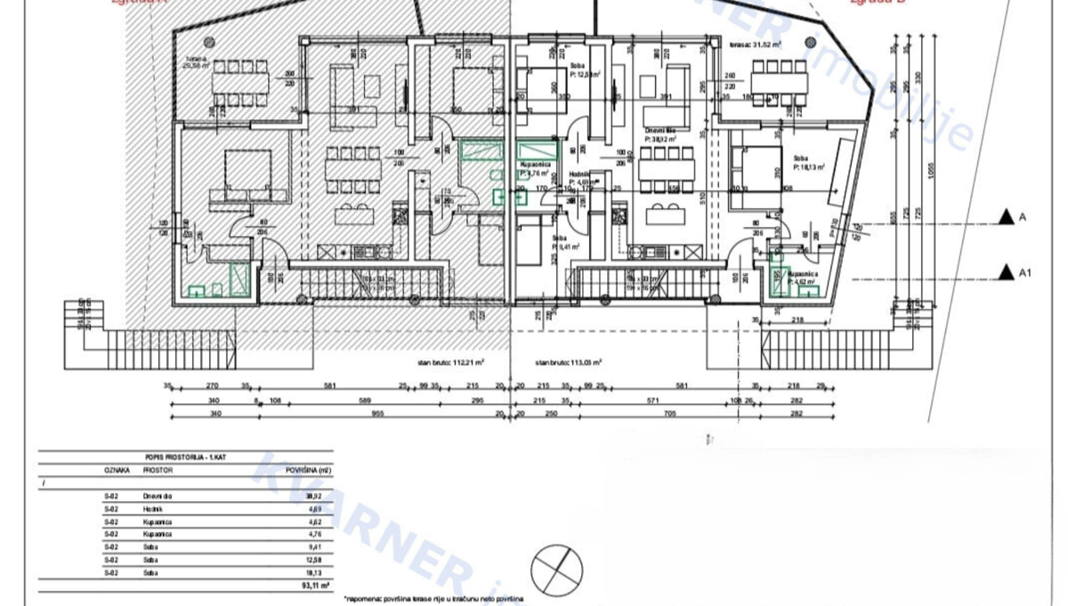 Appartamento Punat, 100,44m2