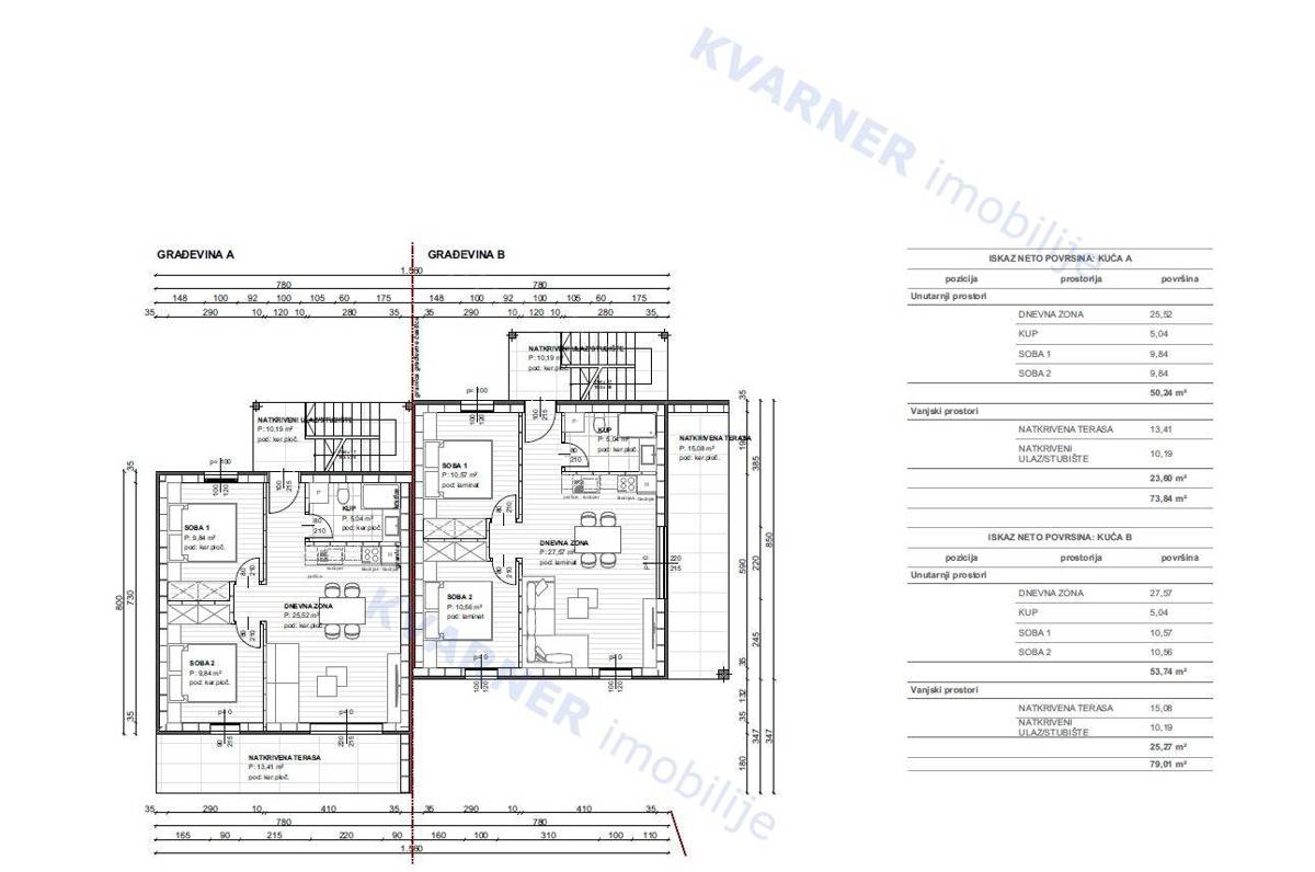 Appartamento Uvala Soline, 63m2