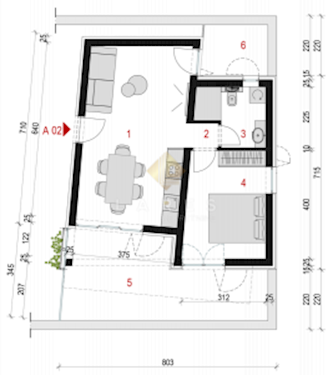 Appartamento Starigrad, Magistrala, 52,35m2