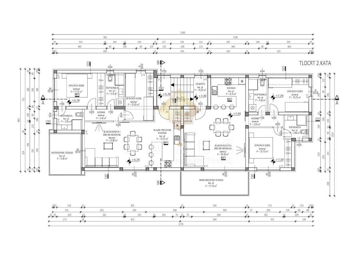 Appartamento Privlaka, 86,65m2