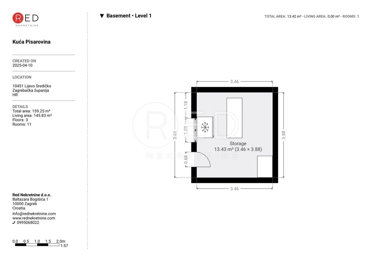 Casa Lijevo Sredičko, Pisarovina, 100m2
