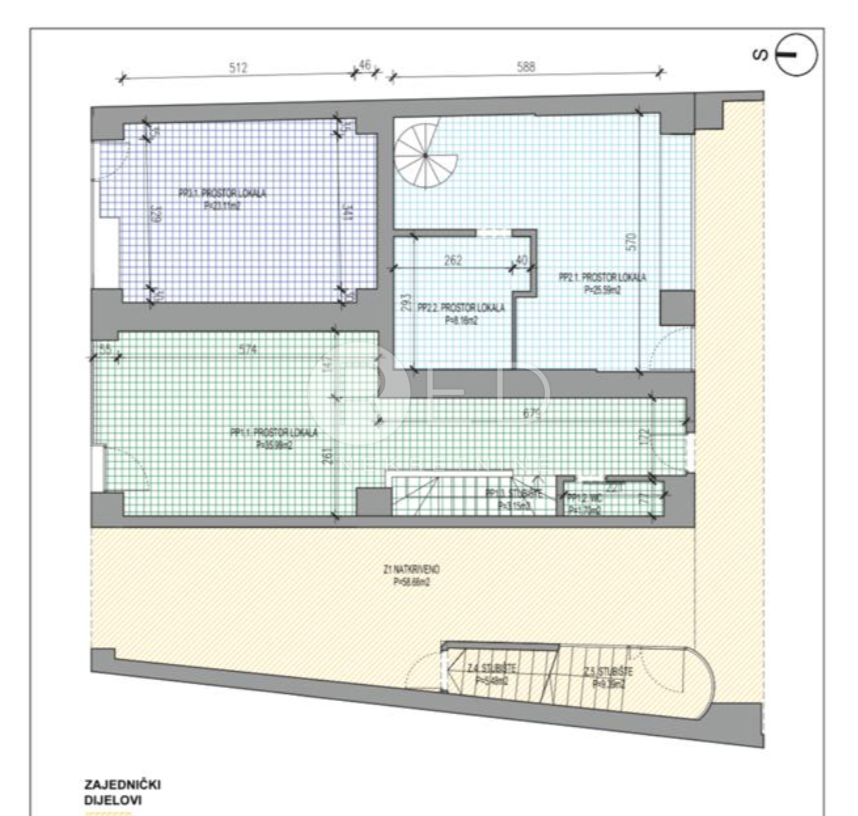 Commerciale Donji grad, Donji Grad, Vlaška ulica, 110m2