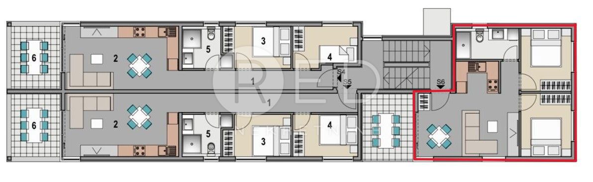 Appartamento Mandre, Kolan, 53m2