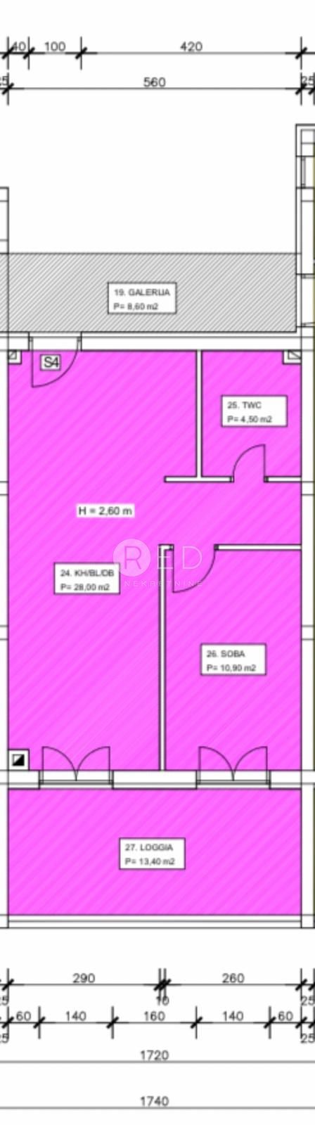 Appartamento Crvene kuće, Zadar, Zagrebačka ulica , 78,10m2