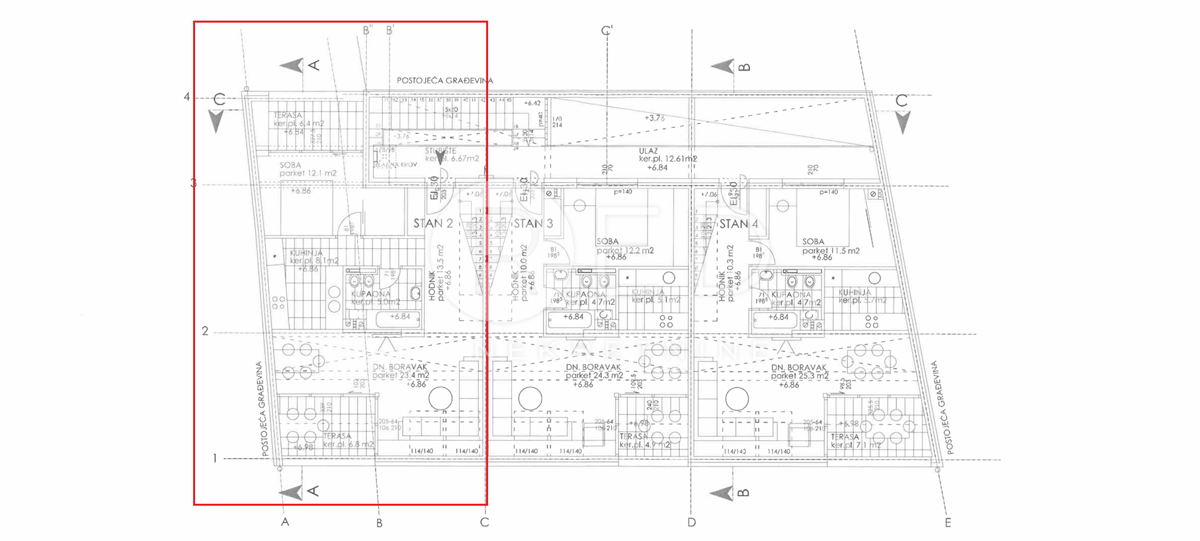 Appartamento Centar, Požega, 100m2