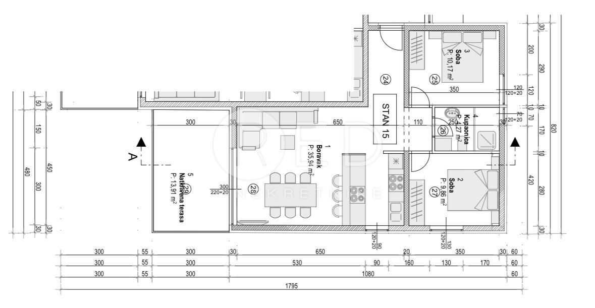 Appartamento Povljana, Ulica Stjepana Radića, 36,65m2