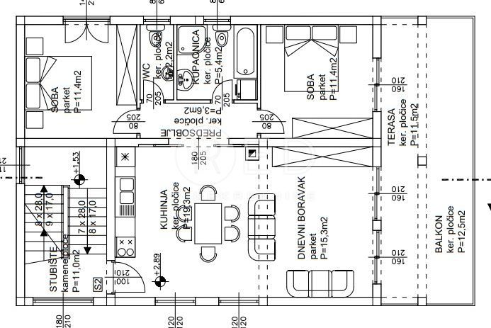 Appartamento Petrčane, Zadar - Okolica, 91m2