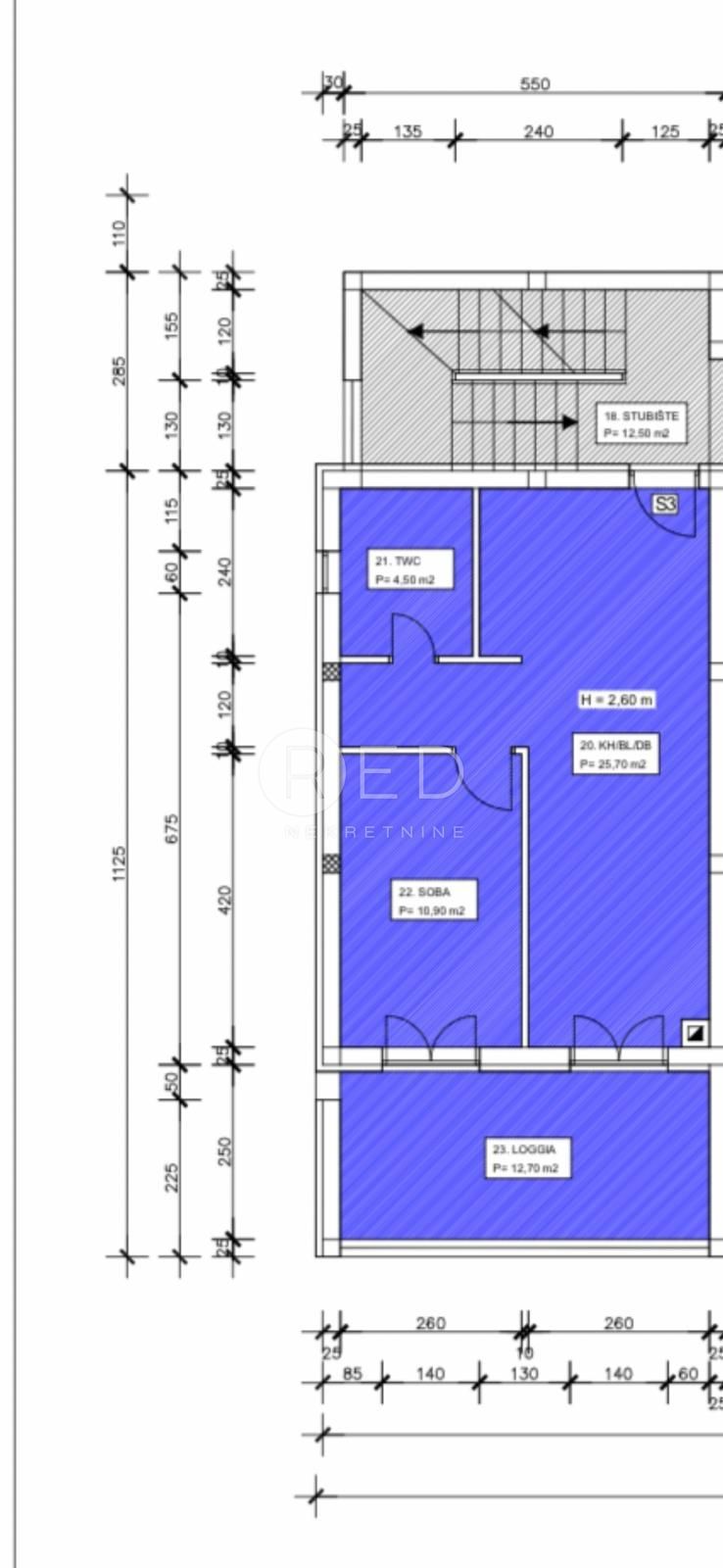 Appartamento Crvene kuće, Zadar, Zagrebačka ulica , 78,10m2