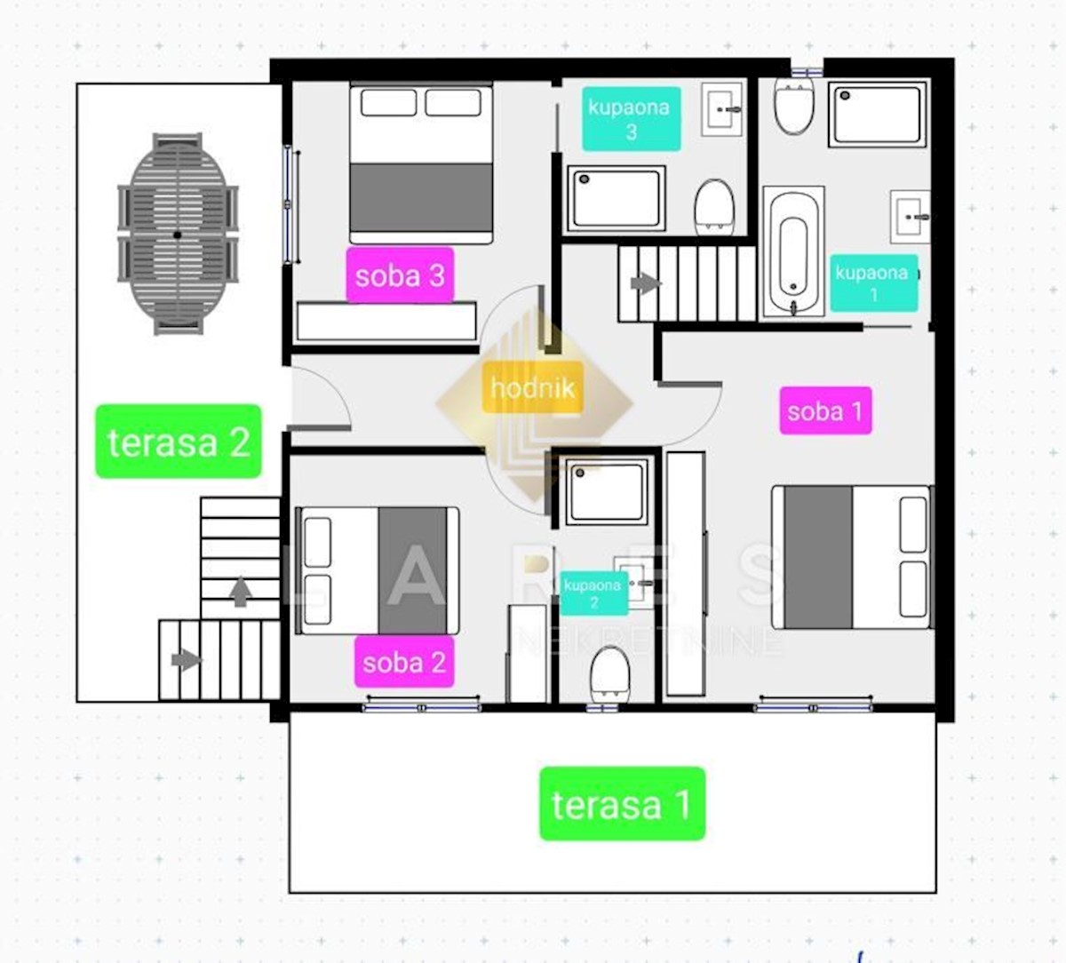 Casa Ražanac, Obala, 100m2