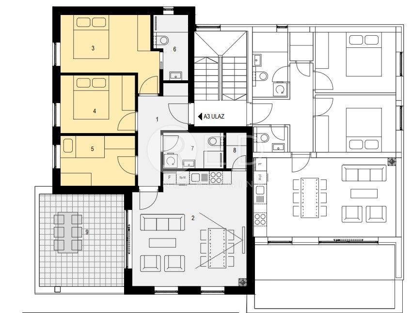Appartamento Novalja, 117m2