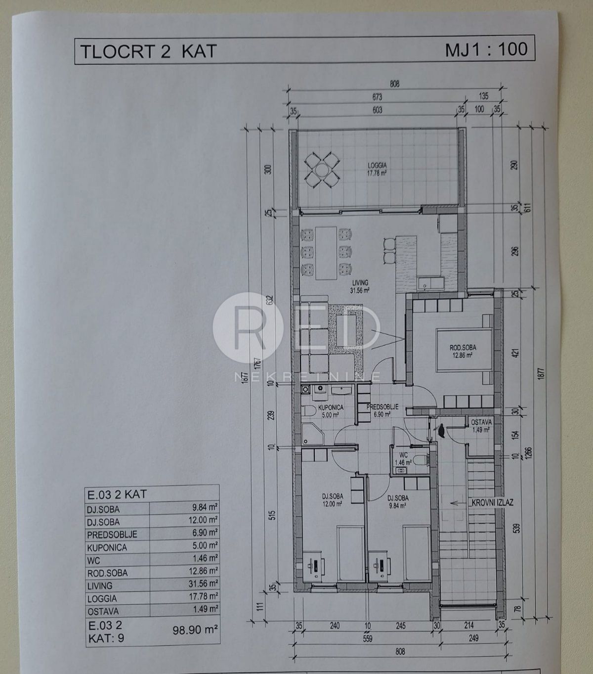 Appartamento Retfala, Osijek, RETFALA, MIRNA ULICA - STAN NOVOGRADNJA 98,90 M2, 98,90m2