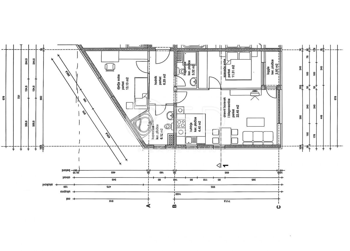 Appartamento Vukomerec, Peščenica - Žitnjak, 68m2