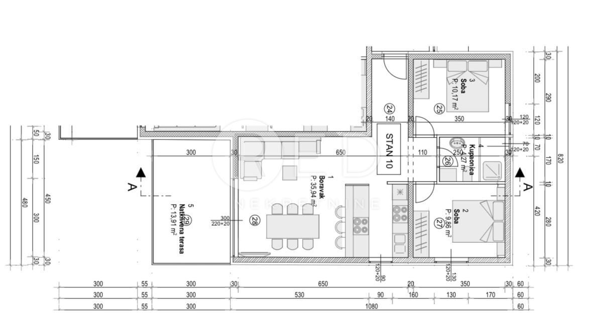 Appartamento Povljana, Ulica Stjepana Radića, 36,65m2
