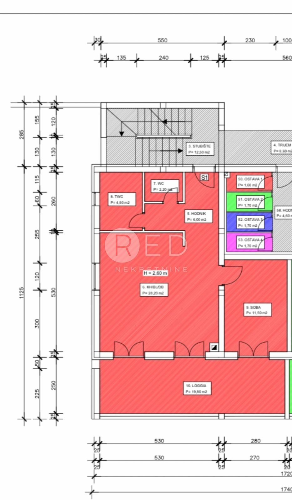 Appartamento Crvene kuće, Zadar, Zagrebačka ulica , 78,10m2