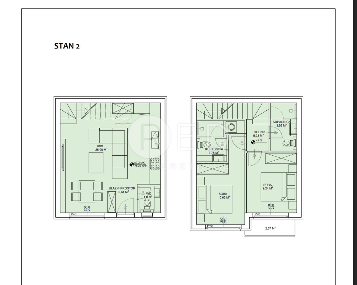 Appartamento Sveti Petar na Moru, Sveti Filip I Jakov, 80m2