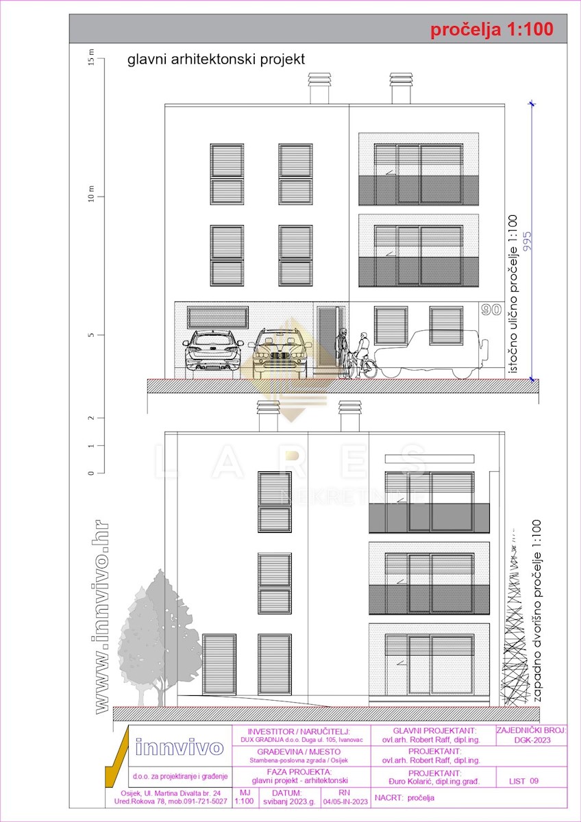 Appartamento Retfala, Osijek, OSIJEK RETFALA - STAN U STAMBENO-POSLOVNOJ ZGRADI 73 M2, 73,02m2