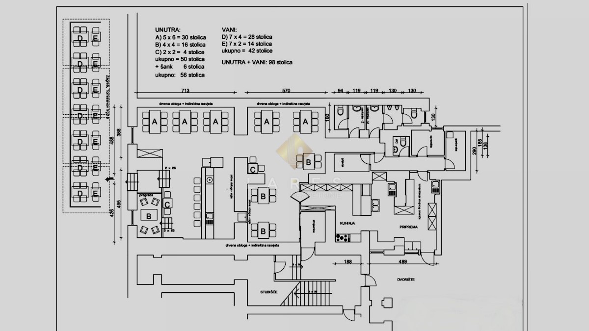 Commerciale Donji grad, Donji Grad, Trg Josipa Jurja Strossmayera 7, 141m2