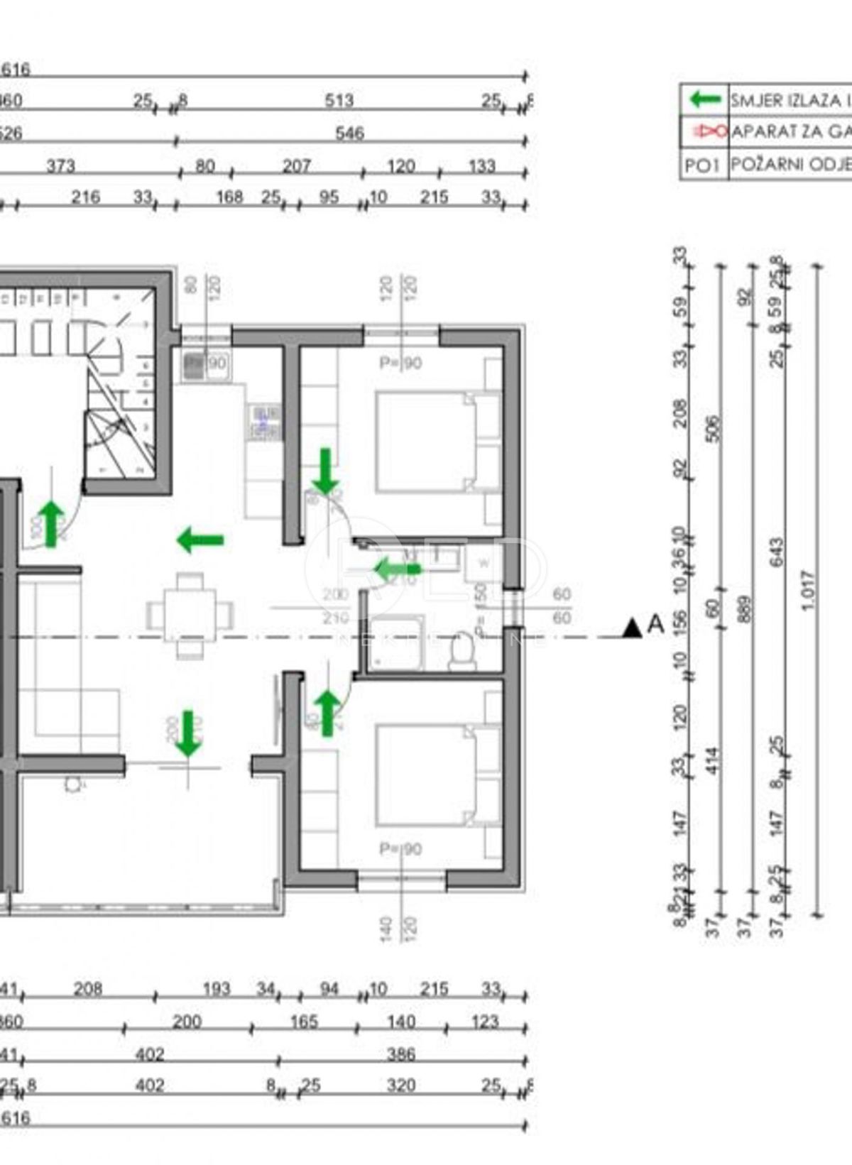 Appartamento Povljana, 58m2