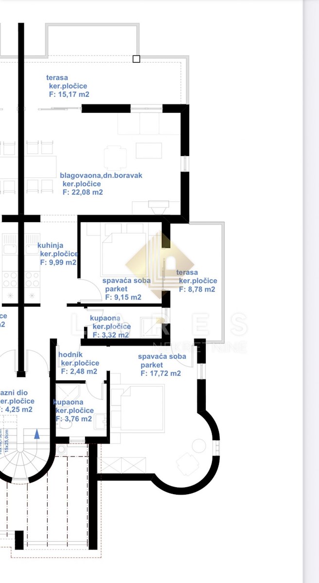 Appartamento Novalja, Lunjski put, 115m2