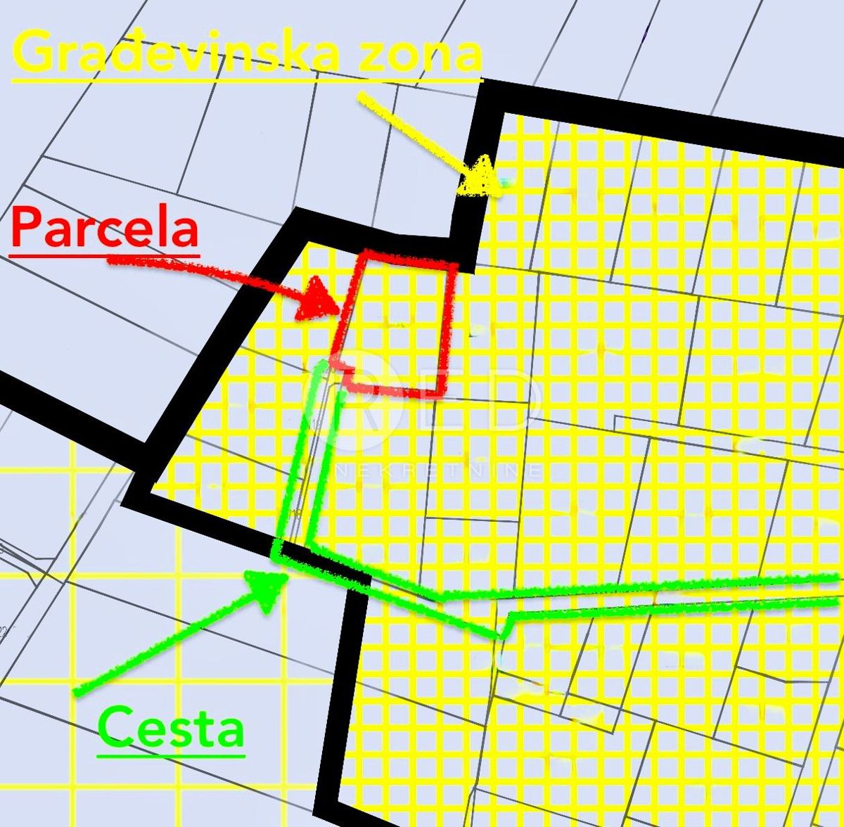 Terreno Busoler, Pula, Put od Fortica, 722m2