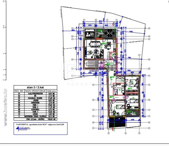 Appartamento Donji grad, Osijek, Donji Grad Osijek, 109,93m2