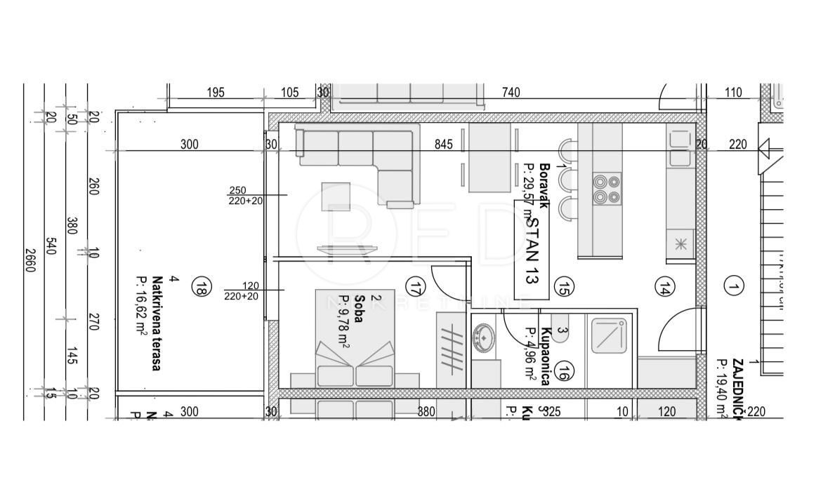 Appartamento Povljana, Ulica Stjepana Radića, 36,65m2