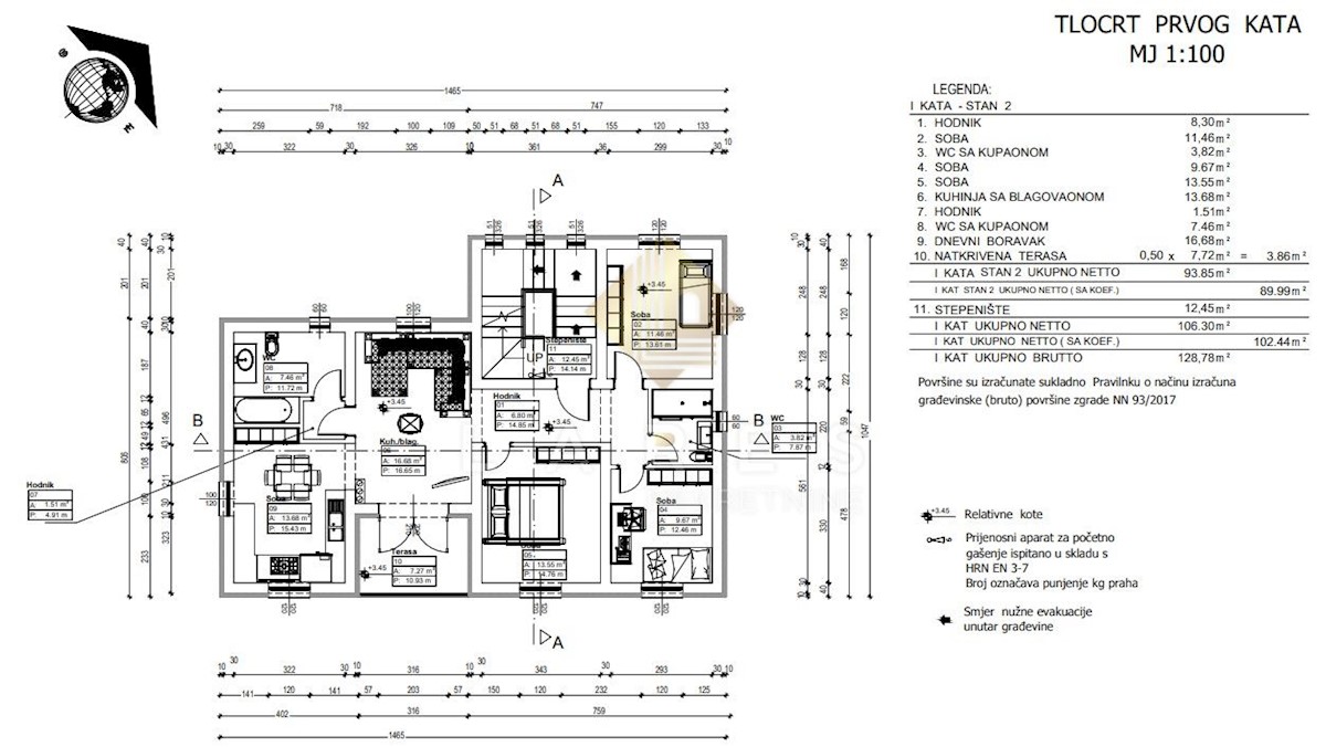 Appartamento Kastav, 102,44m2