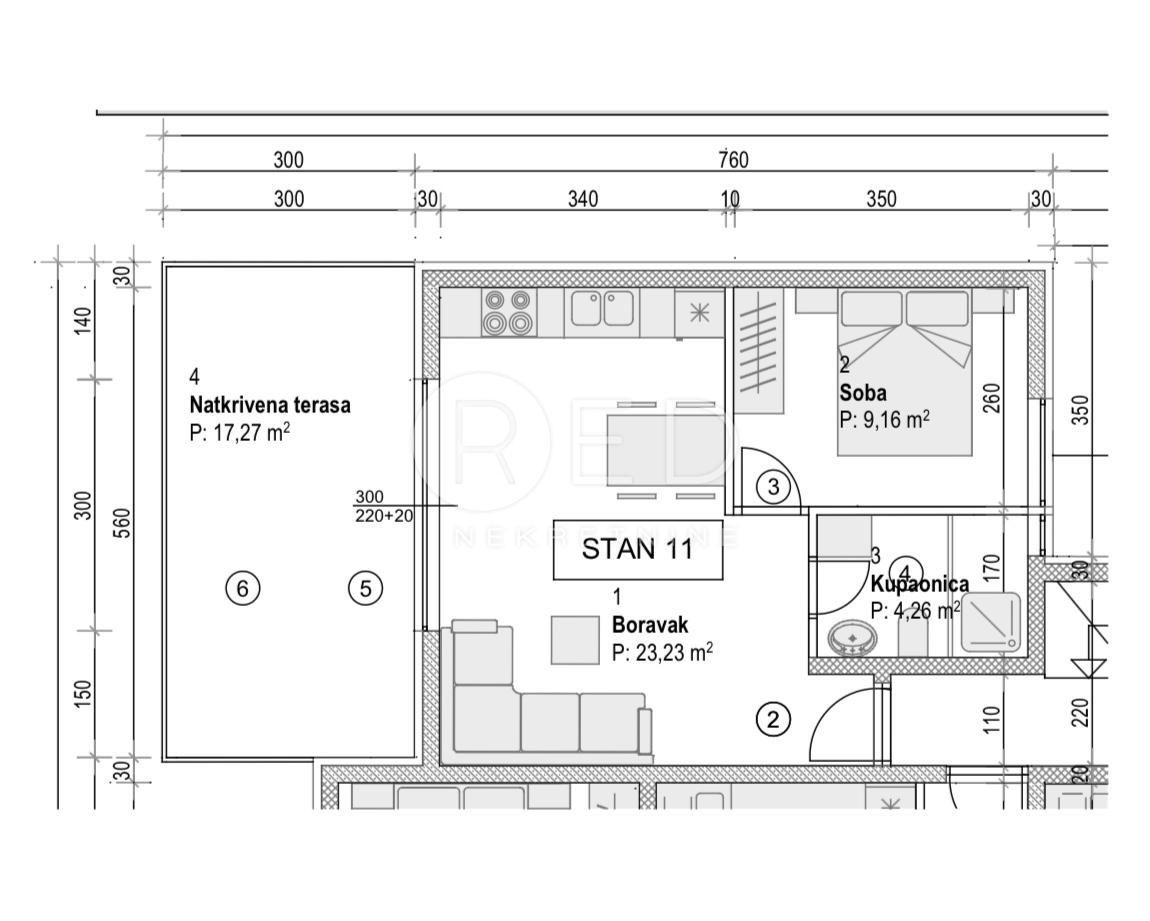 Appartamento Povljana, Ulica Stjepana Radića, 36,65m2