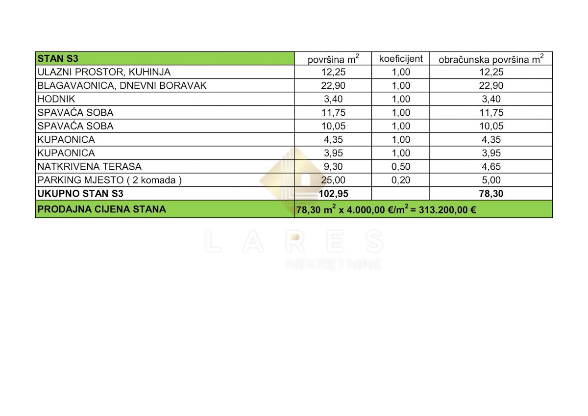 Appartamento Privlaka, 86,65m2