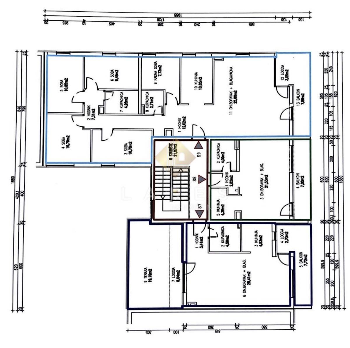 Appartamento Odra, Novi Zagreb - Zapad, Ivana Lackovića Croate, 124m2