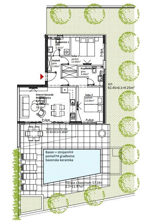 Appartamento Sukošan, 59m2