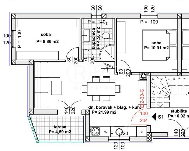 Appartamento Vir, 61m2