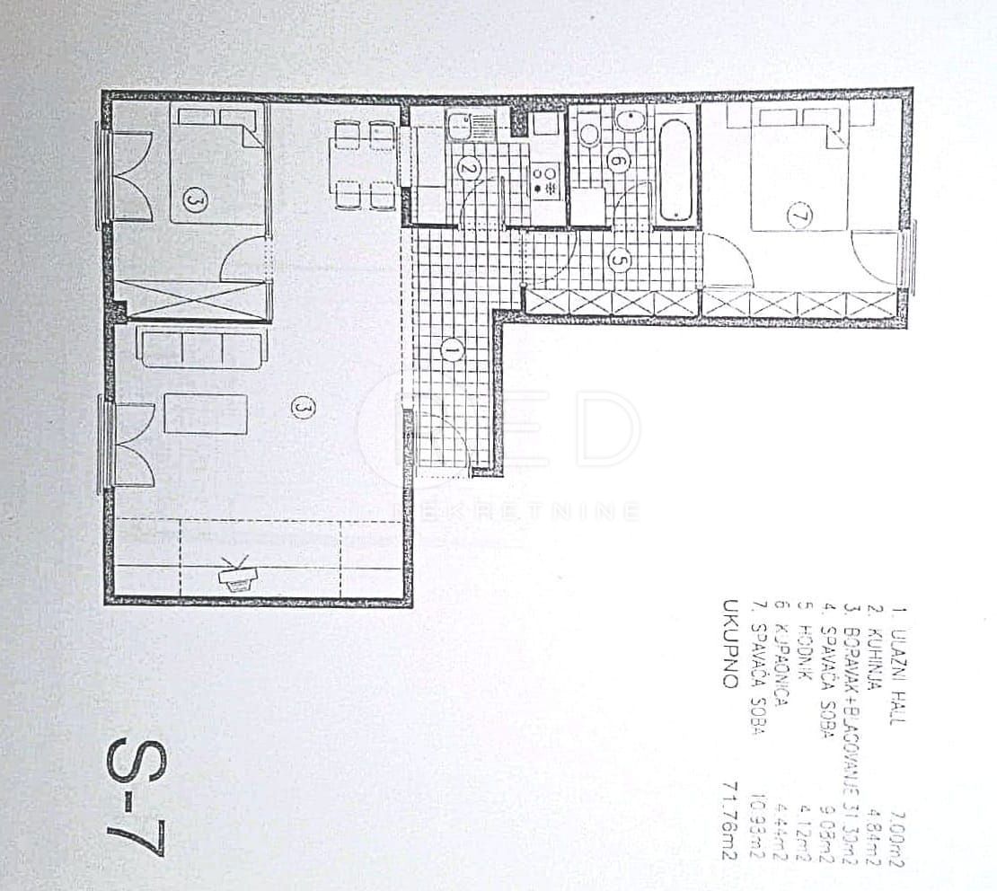 Appartamento Trešnjevka, Trešnjevka - Sjever, Trešnjevka -Sjever, 72m2