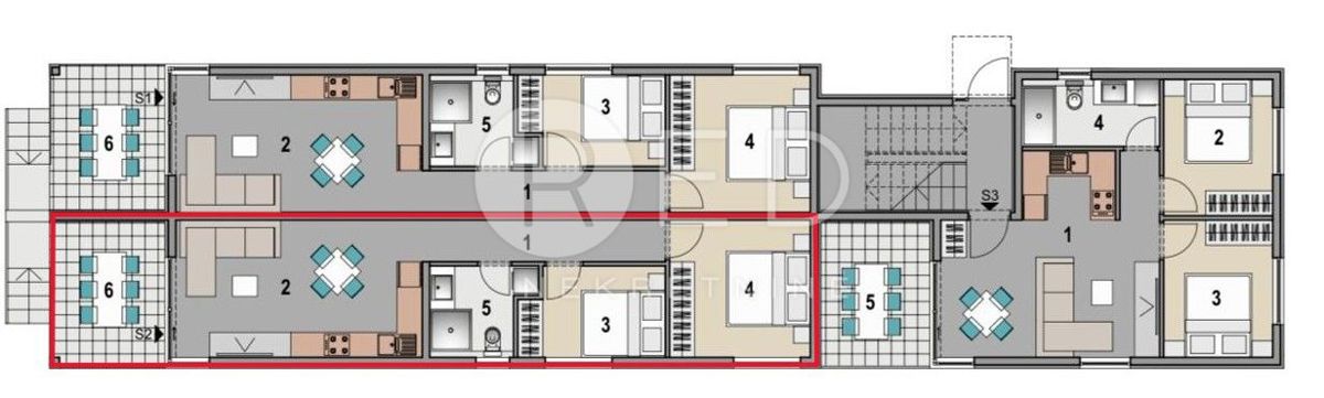 Appartamento Mandre, Kolan, 53m2