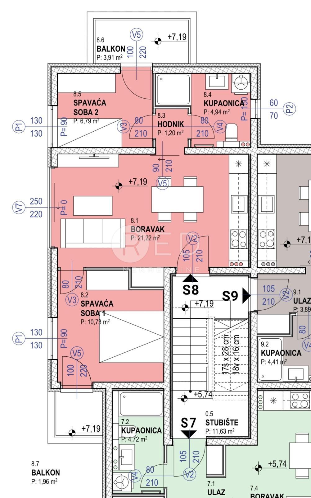 Appartamento Povljana, Ulica Stjepana Radića, 66,08m2