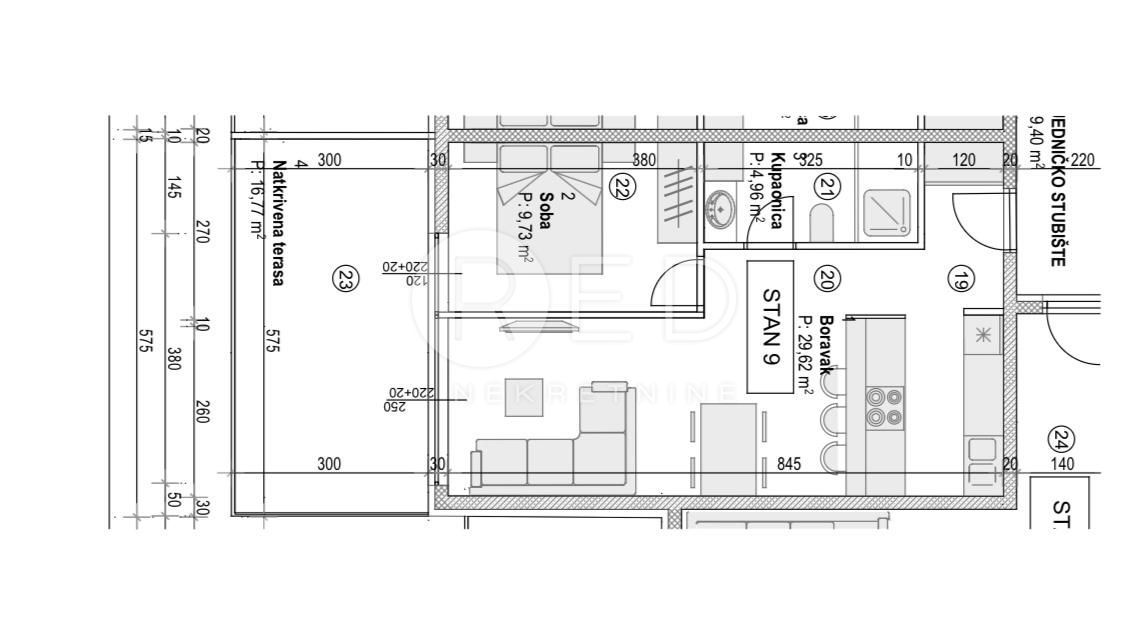 Appartamento Povljana, Ulica Stjepana Radića, 36,65m2