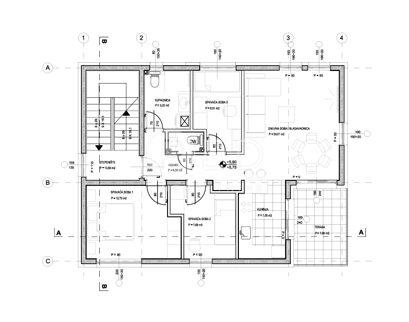 Appartamento Trešnjevka, Trešnjevka - Sjever, 76m2