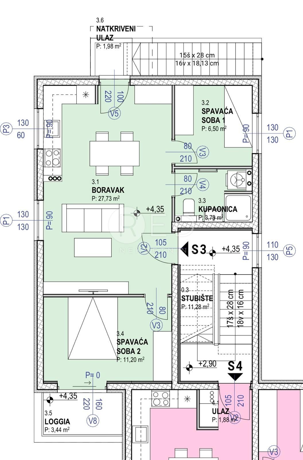 Appartamento Povljana, Ulica Stjepana Radića, 66,08m2