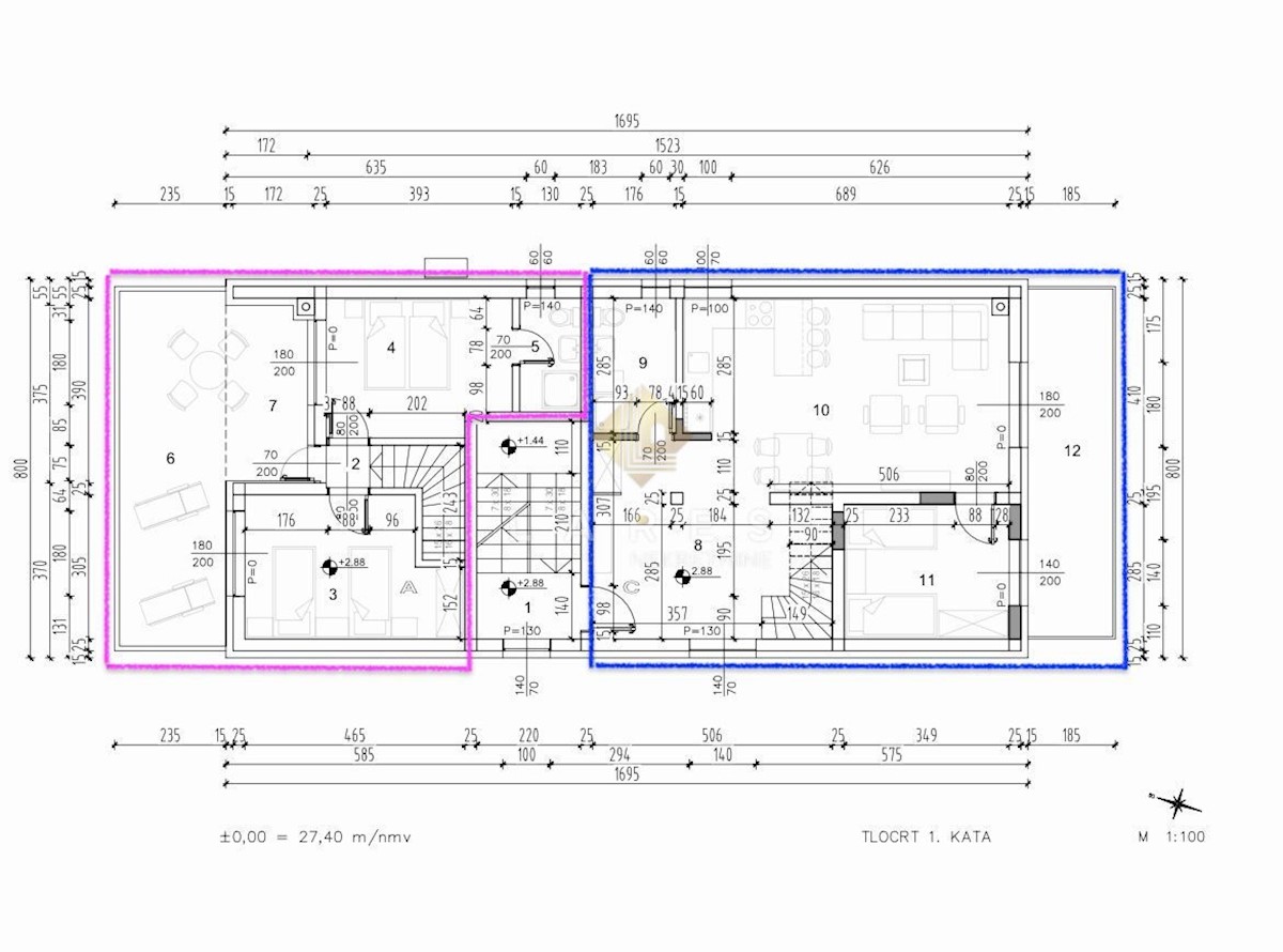 Appartamento Povljana, 63m2