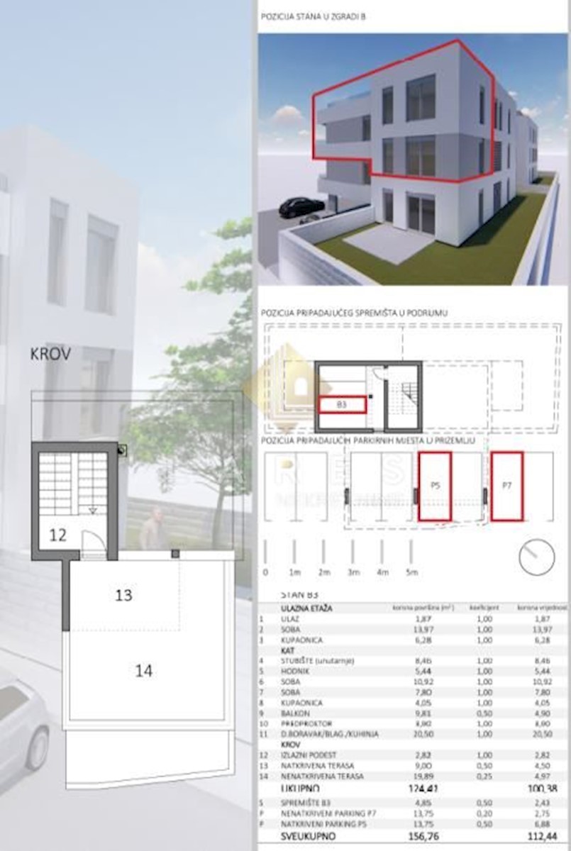 Appartamento Petrčane, Zadar - Okolica, 112m2